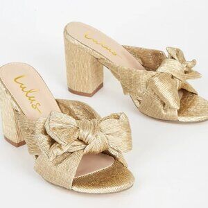 Lulu's Gold Heeled Sandals